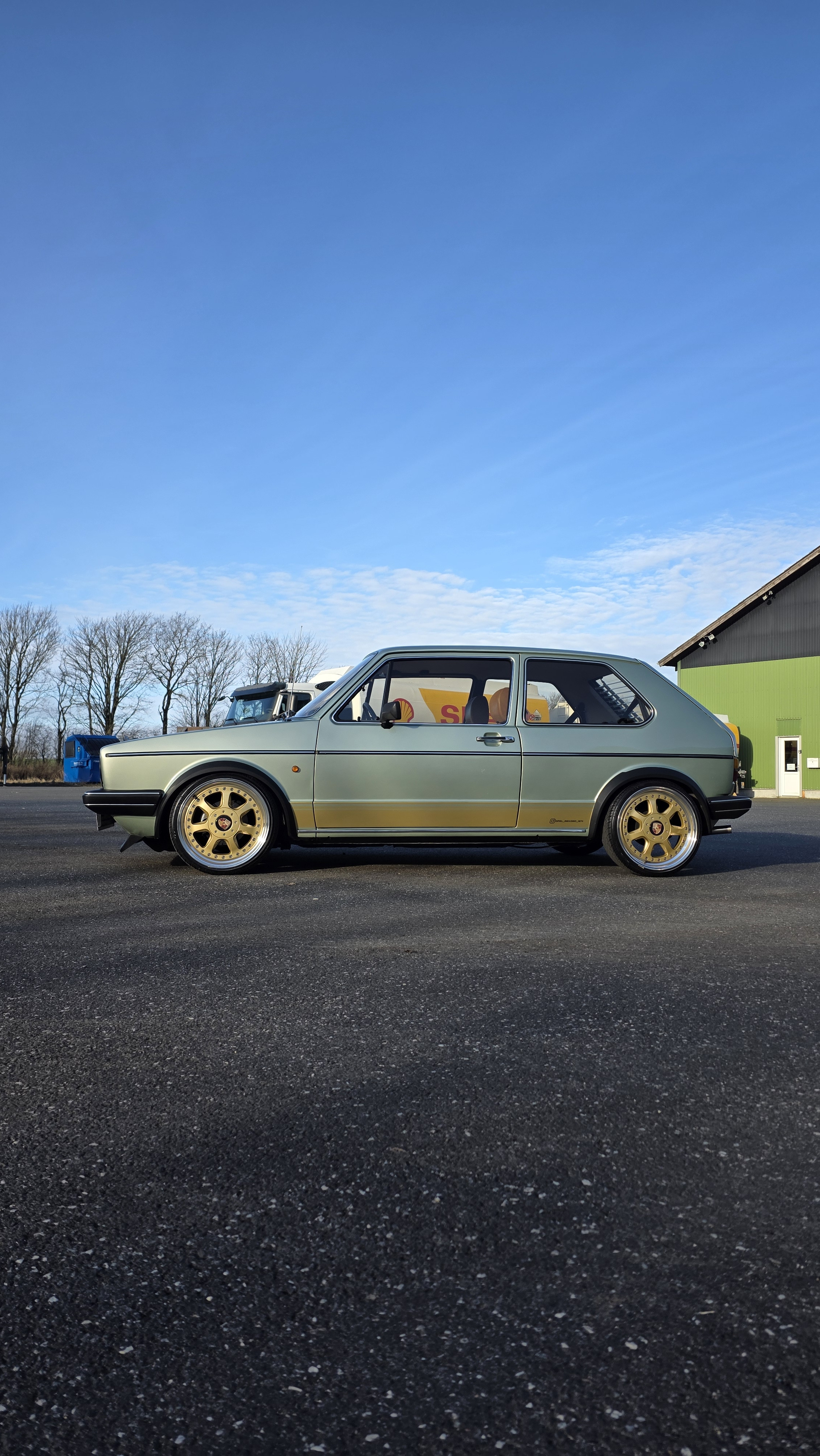 Grøn VW Golf fra 1981