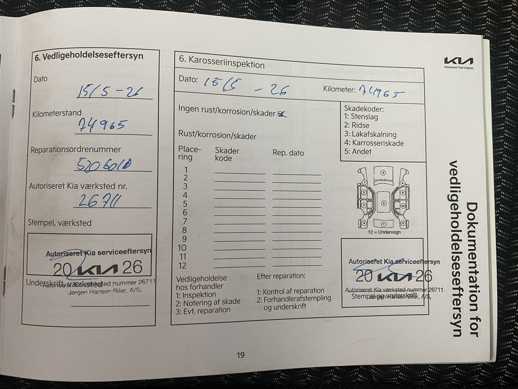 Blå Kia Ceed fra 2021