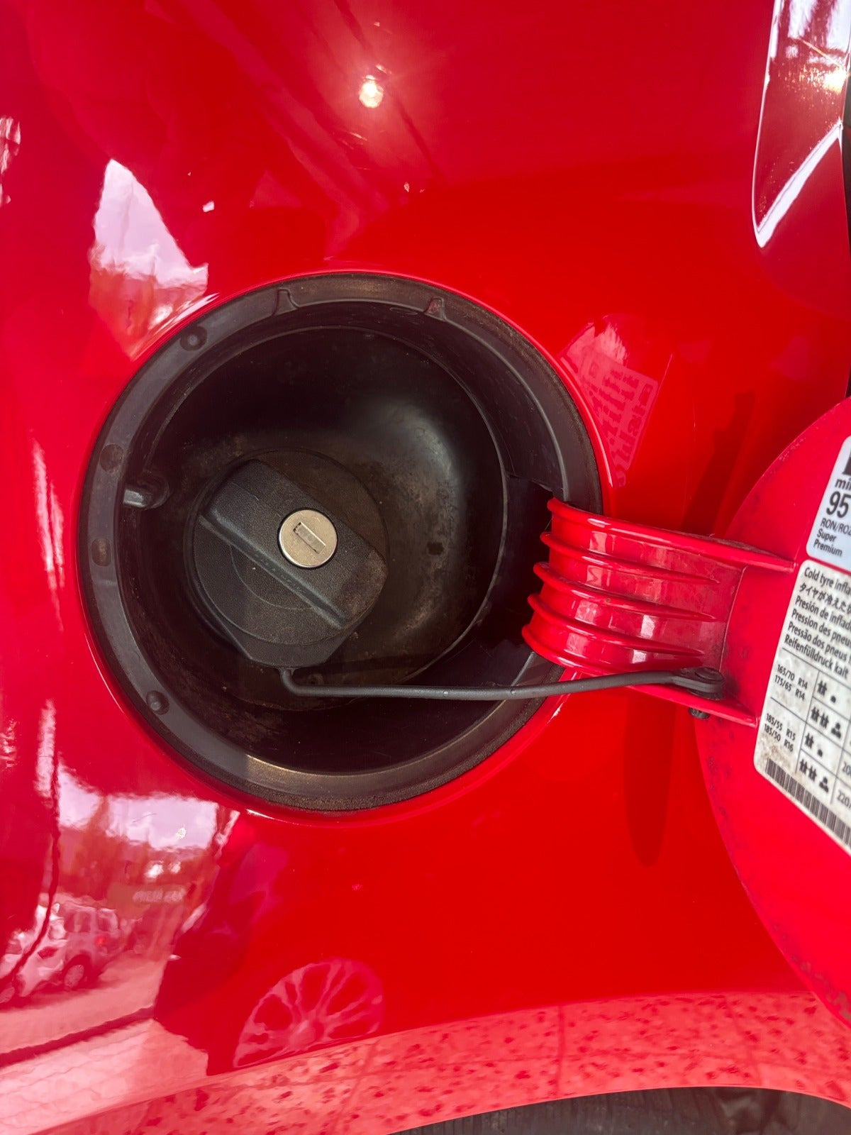 Rød Seat Mii fra 2013