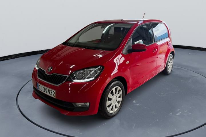 Rød Skoda Citigo fra 2019