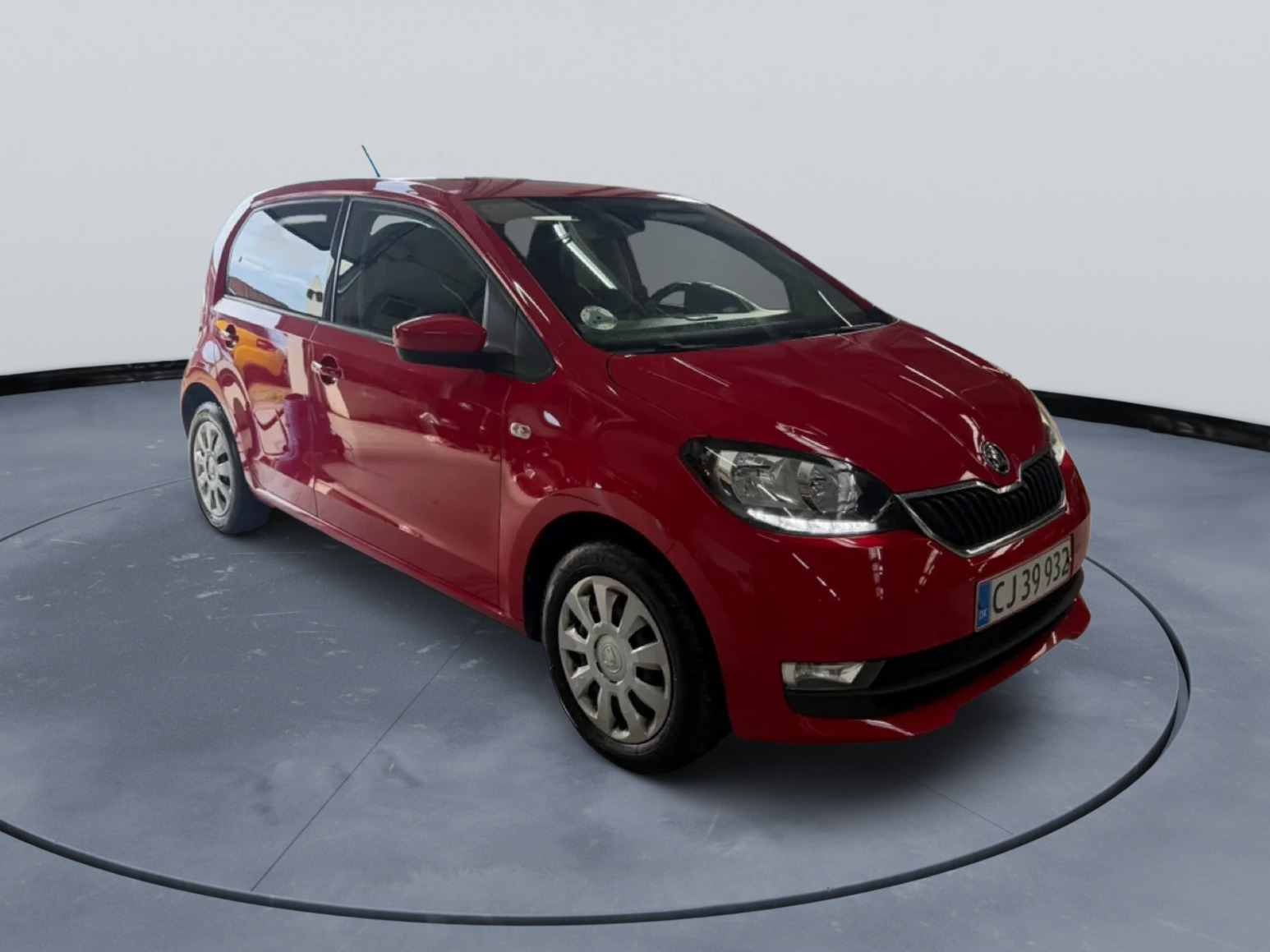 Rød Skoda Citigo fra 2019