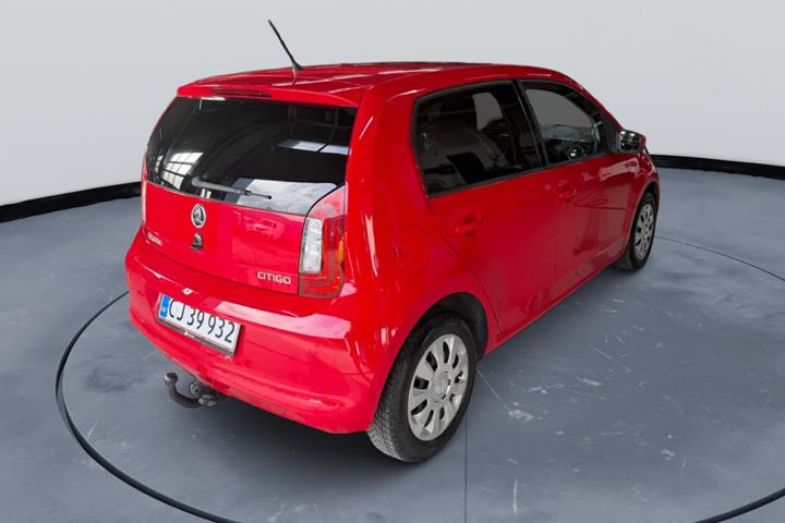 Rød Skoda Citigo fra 2019