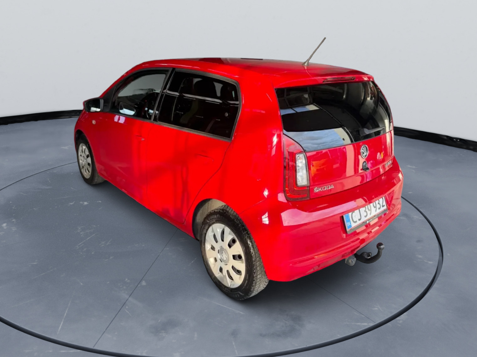 Rød Skoda Citigo fra 2019
