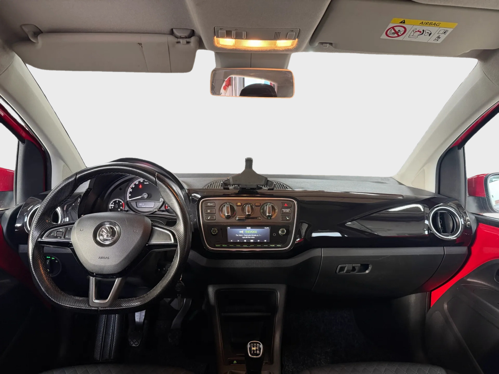 Rød Skoda Citigo fra 2019