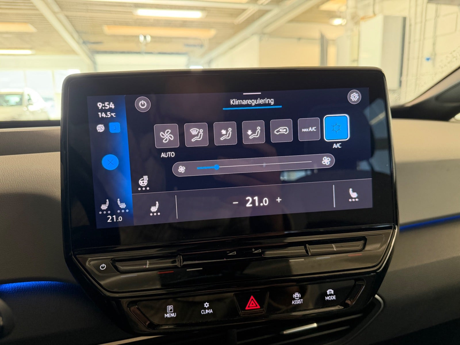 Blå VW ID.3 fra 2021