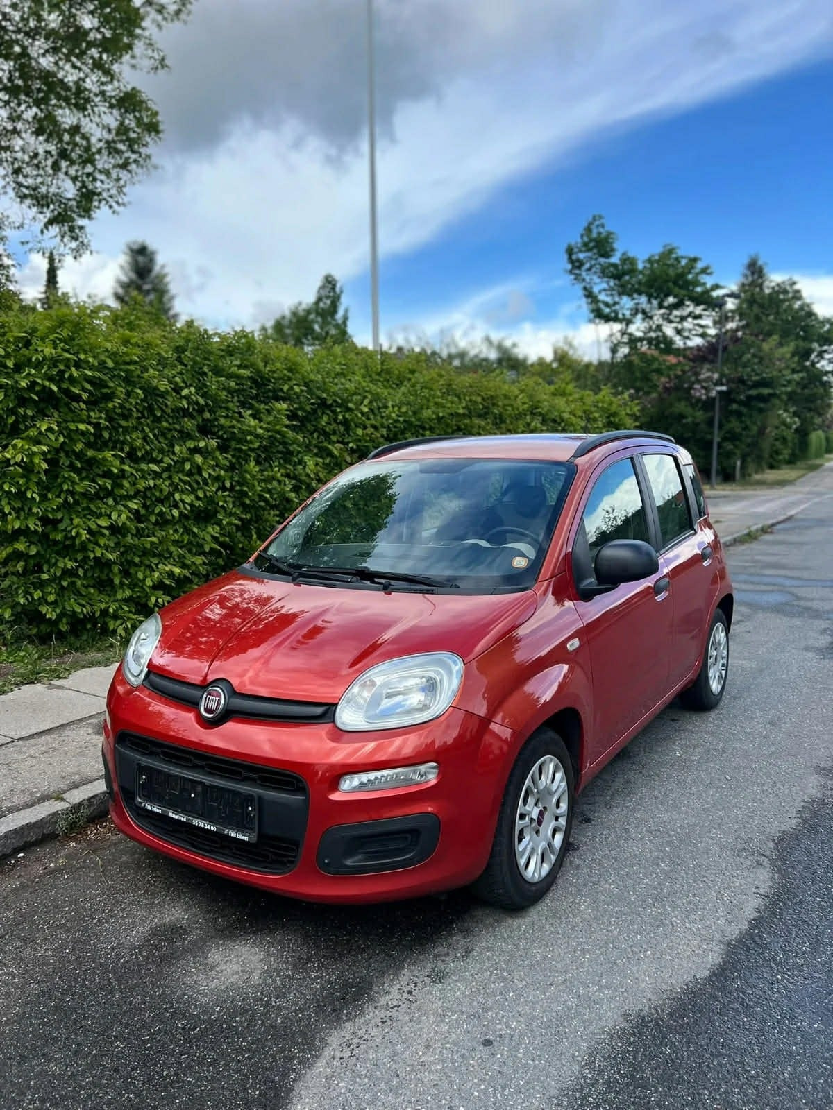 Grøn Fiat Panda fra 2012