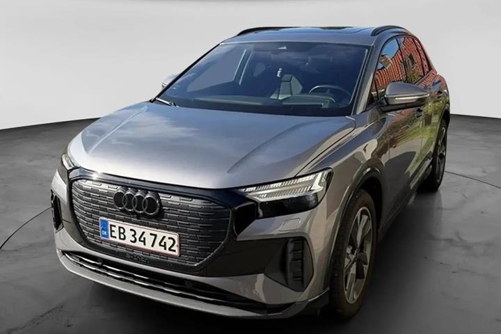 Grå Audi Q4 e-tron fra 2024