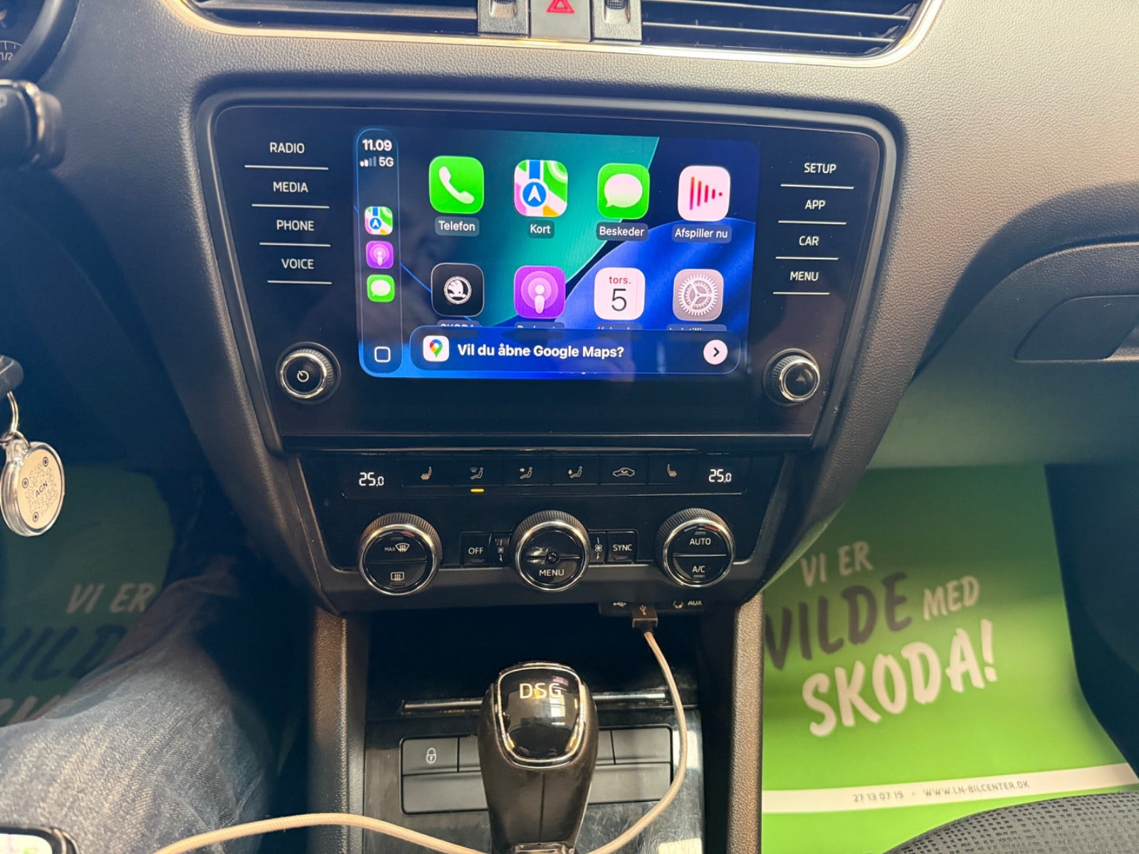 Sort Skoda Octavia fra 2018