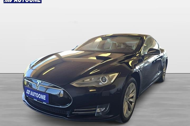 Blå Tesla Model S fra 2014