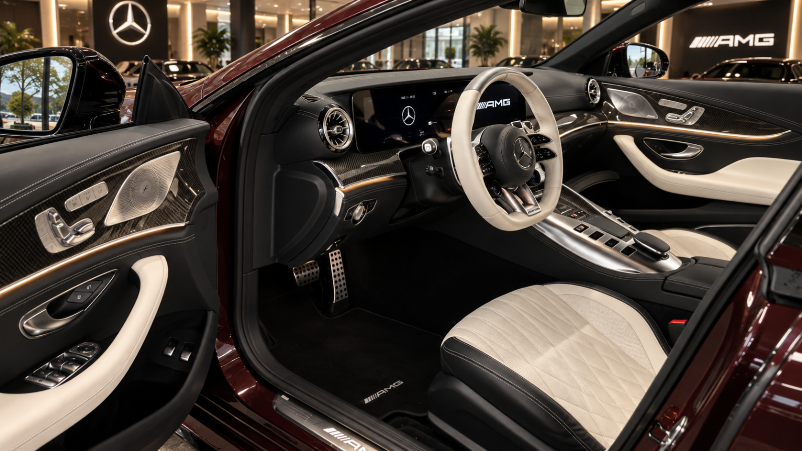 Gul Mercedes AMG GT 63 fra 2023