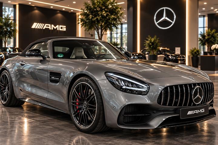 Grå Mercedes AMG GT C fra 2021