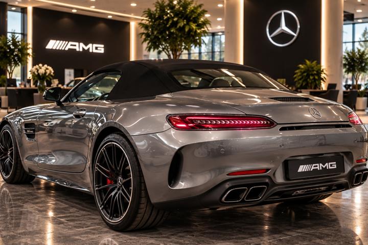 Grå Mercedes AMG GT C fra 2021
