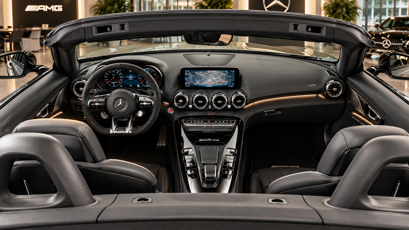 Grå Mercedes AMG GT C fra 2021