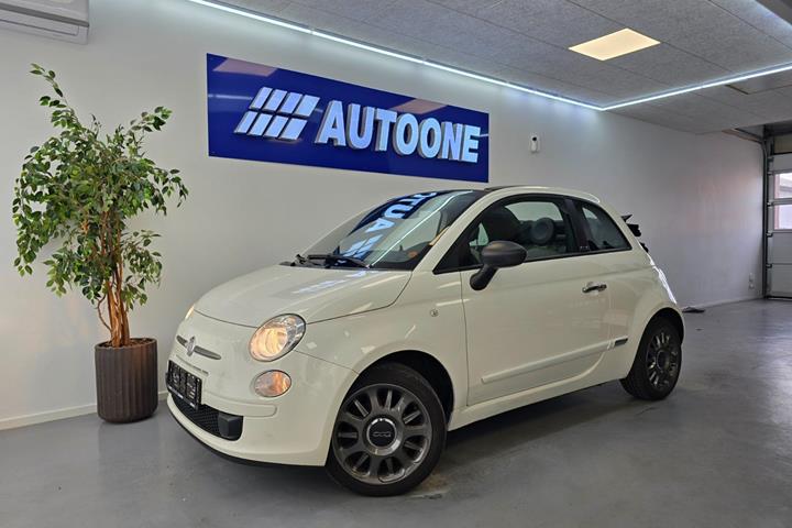Hvid Fiat 500C fra 2012