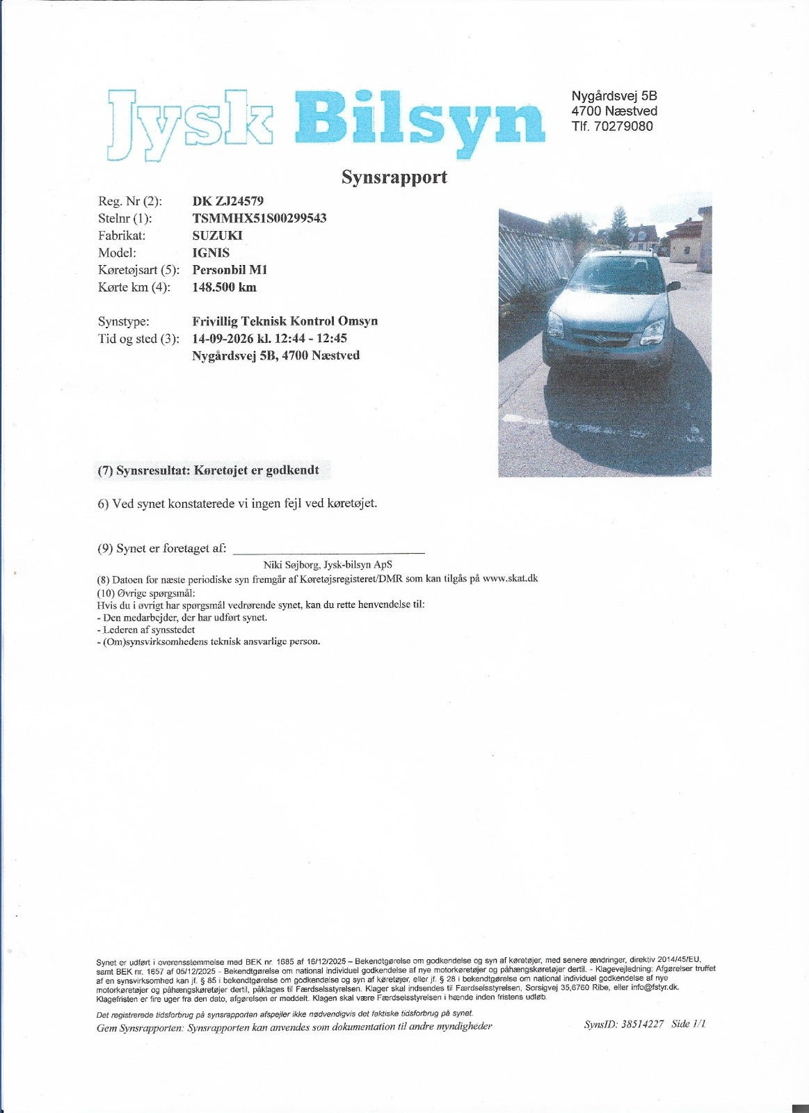Grå Suzuki Ignis fra 2008