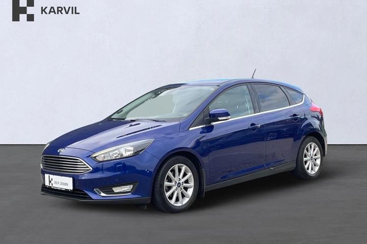 Blå Ford Focus fra 2017