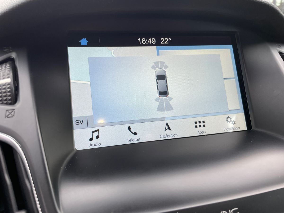 Blå Ford Focus fra 2017