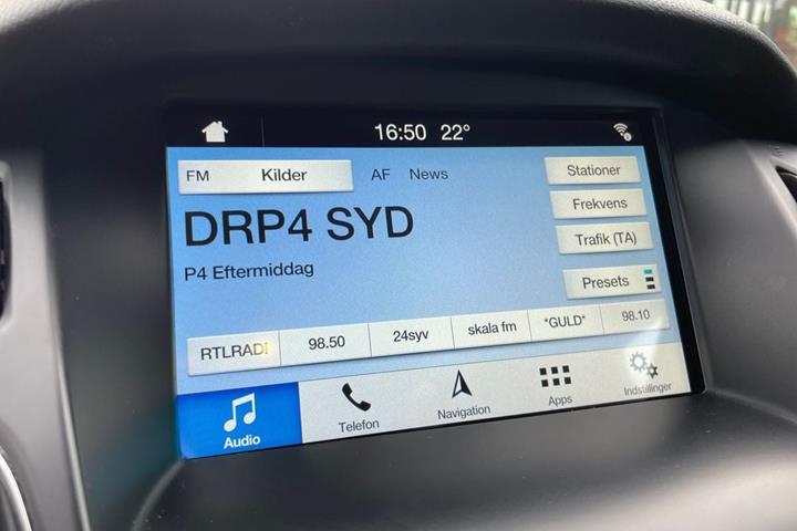 Blå Ford Focus fra 2017