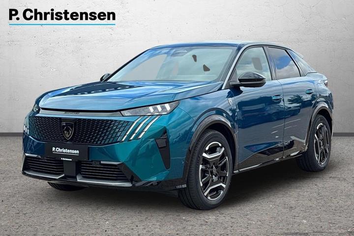 Blå Peugeot e-3008 fra 2025