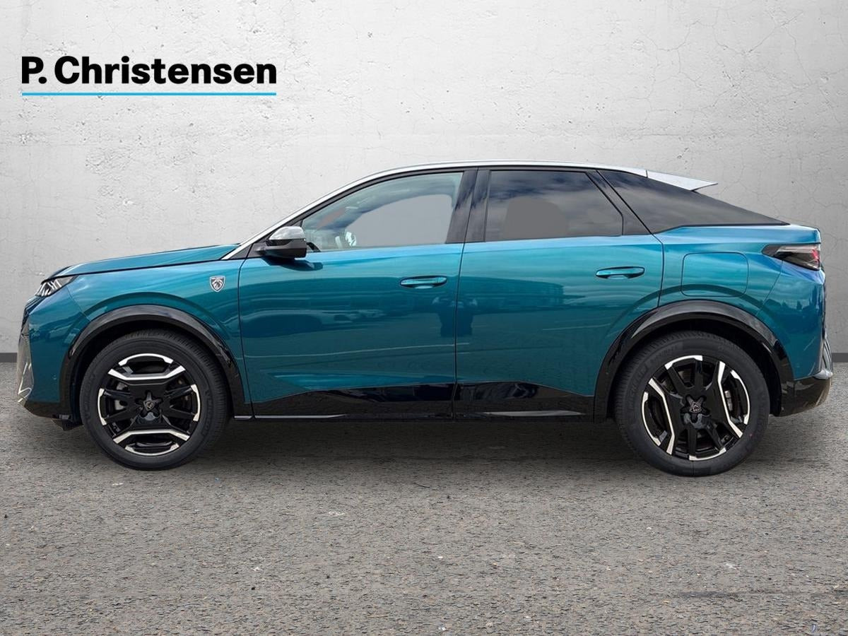 Blå Peugeot e-3008 fra 2025