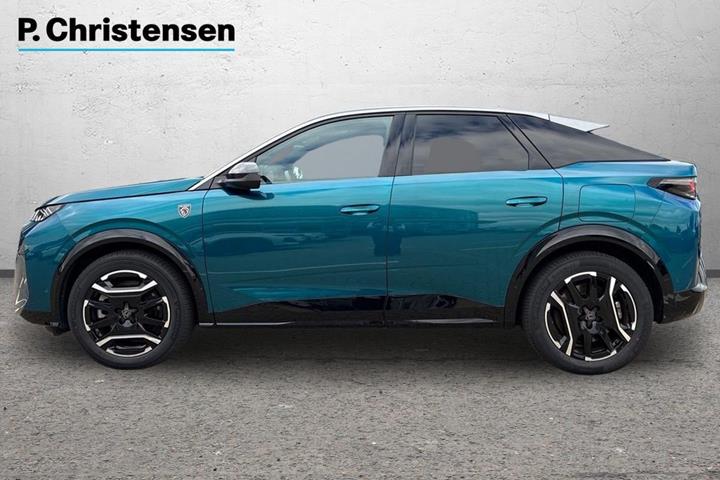 Blå Peugeot e-3008 fra 2025