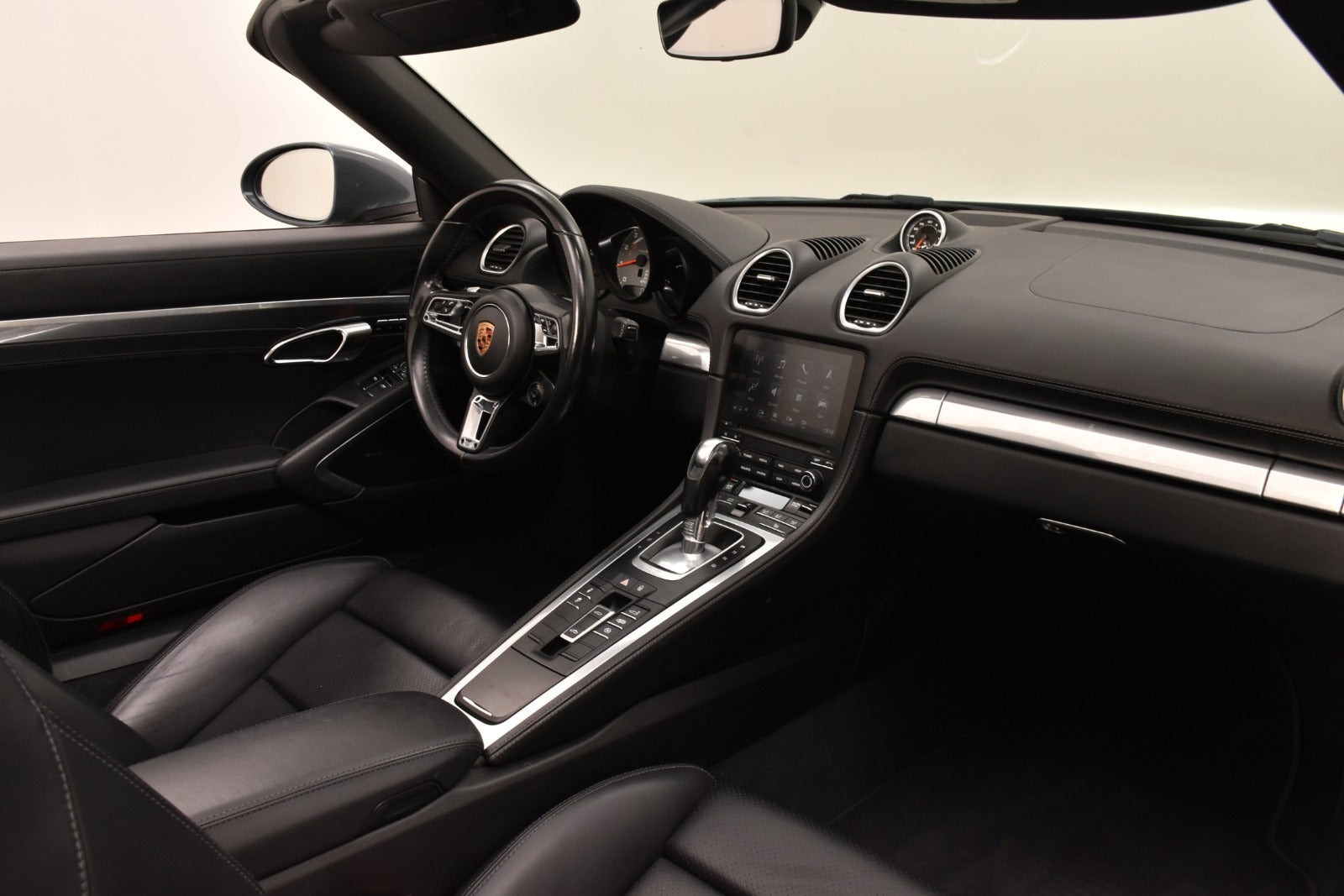 Blå Porsche 718 Boxster S fra 2017