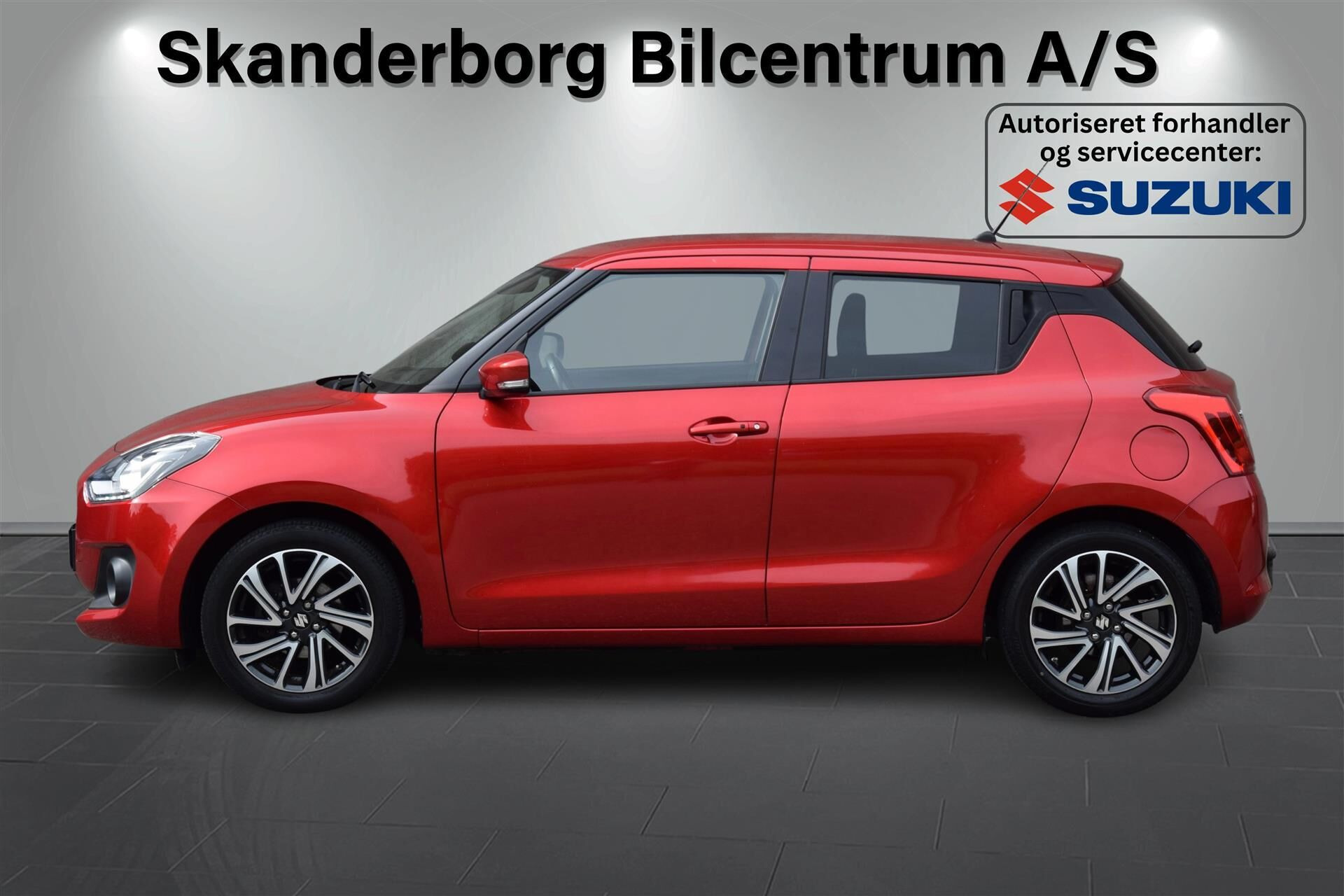 Rød Suzuki Swift fra 2021