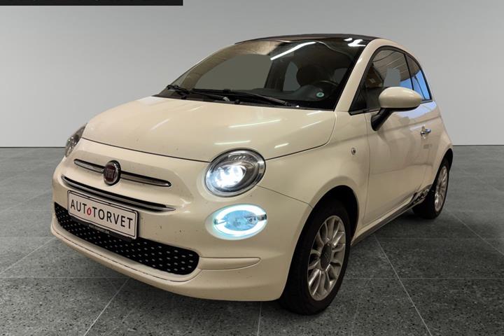 Hvid Fiat 500C fra 2019