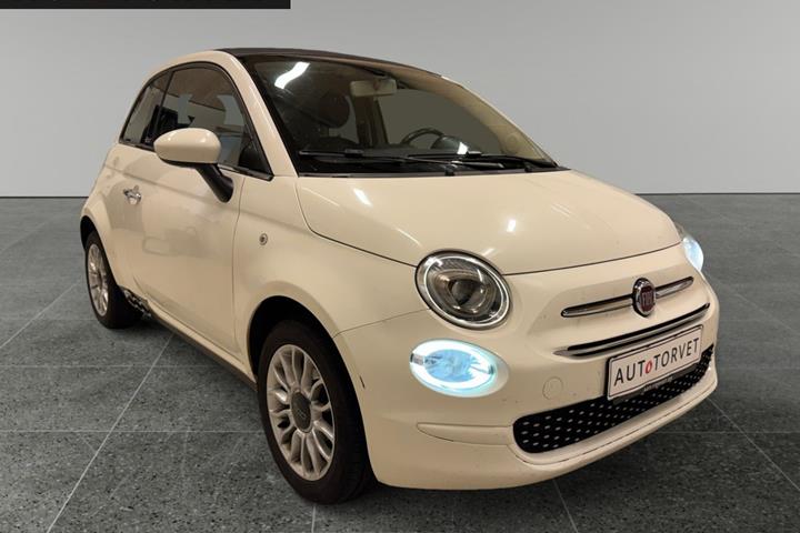 Hvid Fiat 500C fra 2019