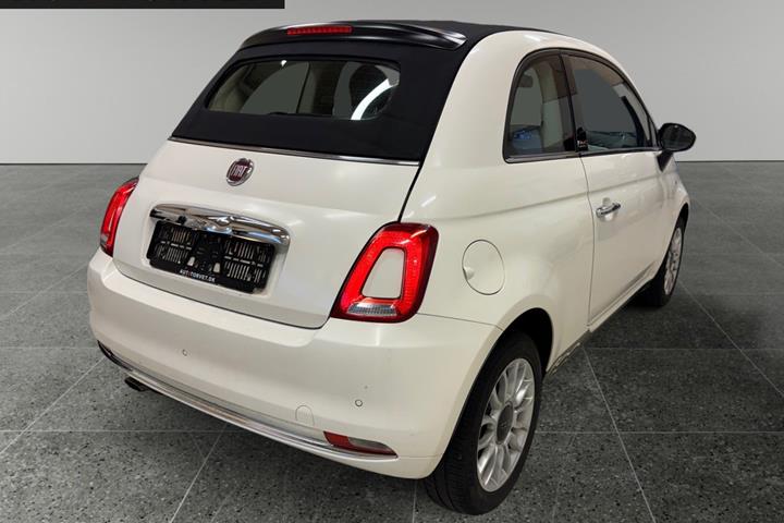Hvid Fiat 500C fra 2019