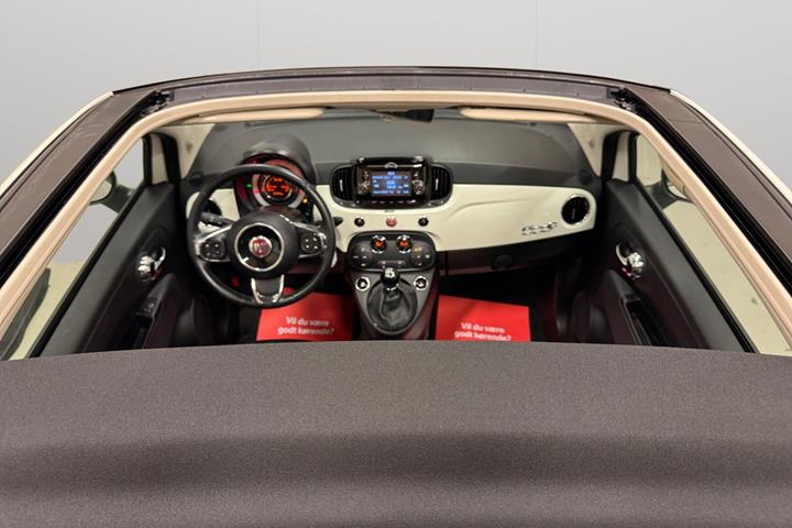 Hvid Fiat 500C fra 2019
