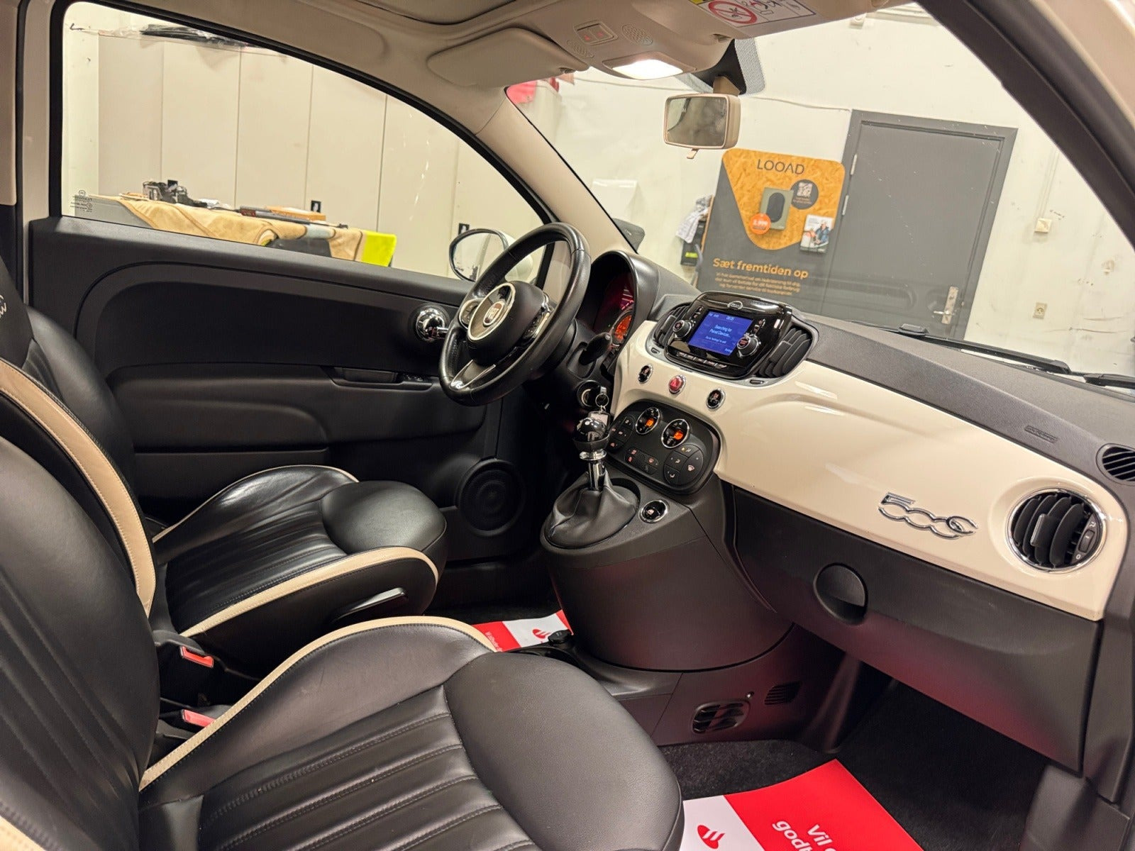 Hvid Fiat 500C fra 2019
