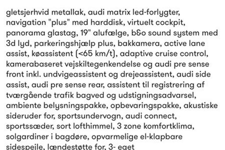 undefined Audi A4 fra 2016