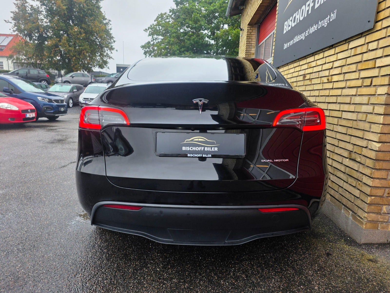 Grøn Tesla Model Y fra 2023