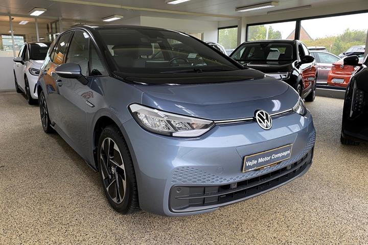 Blå VW ID.3 fra 2021