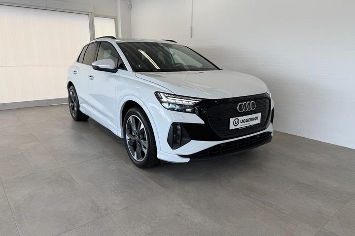 Hvid Audi Q4 e-tron fra 2025