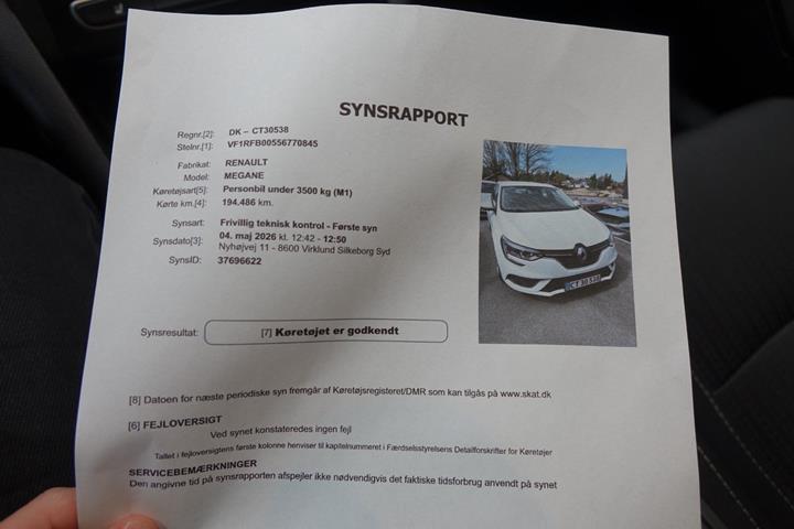 Hvid Renault Megane IV fra 2017