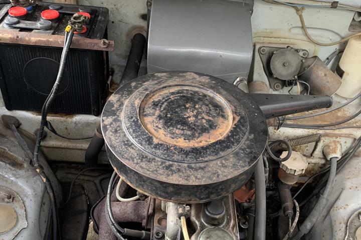 Blå Opel Kadett fra 1964