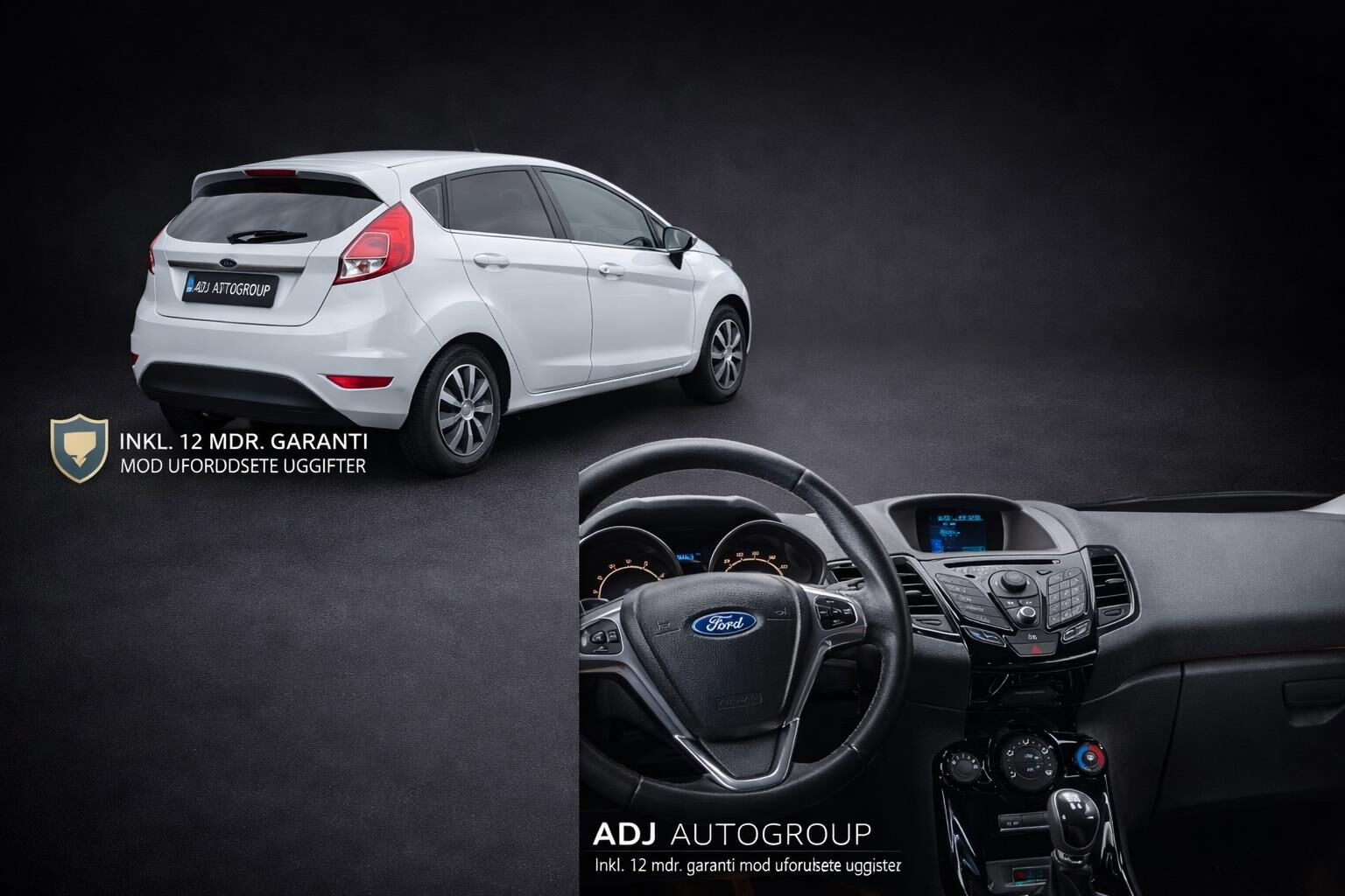 Hvid Ford Fiesta fra 2014