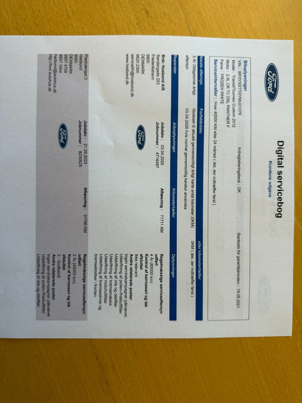 Hvid Ford Transit Custom 320 L2 fra 2021