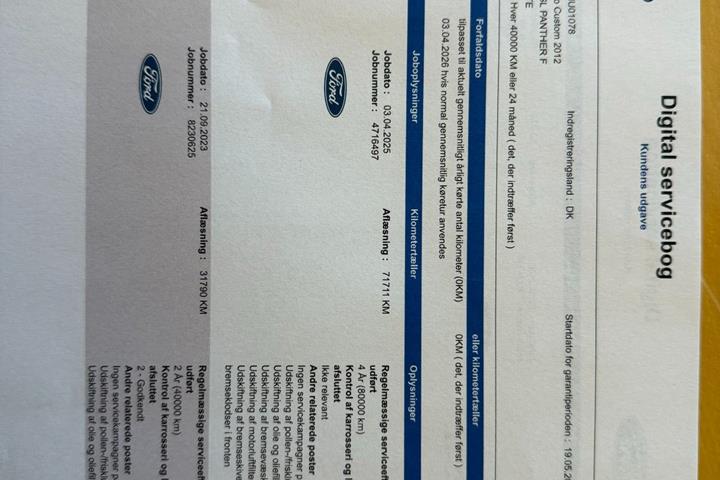 Hvid Ford Transit Custom 320 L2 fra 2021