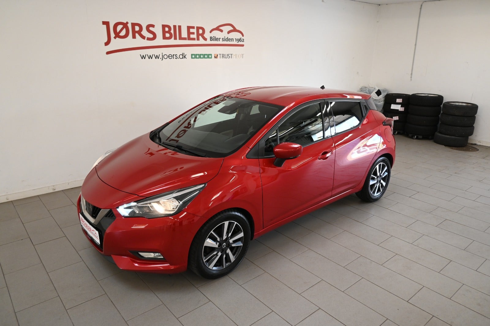Rød Nissan Micra fra 2018