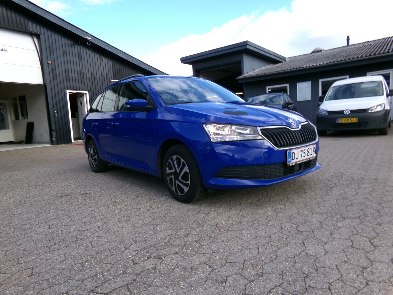 Blå Skoda Fabia fra 2019