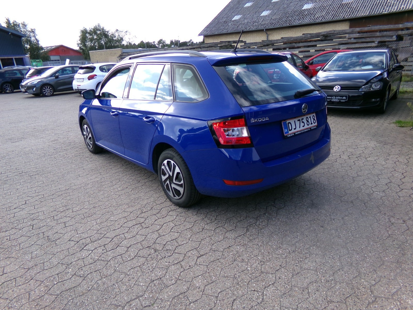 Blå Skoda Fabia fra 2019