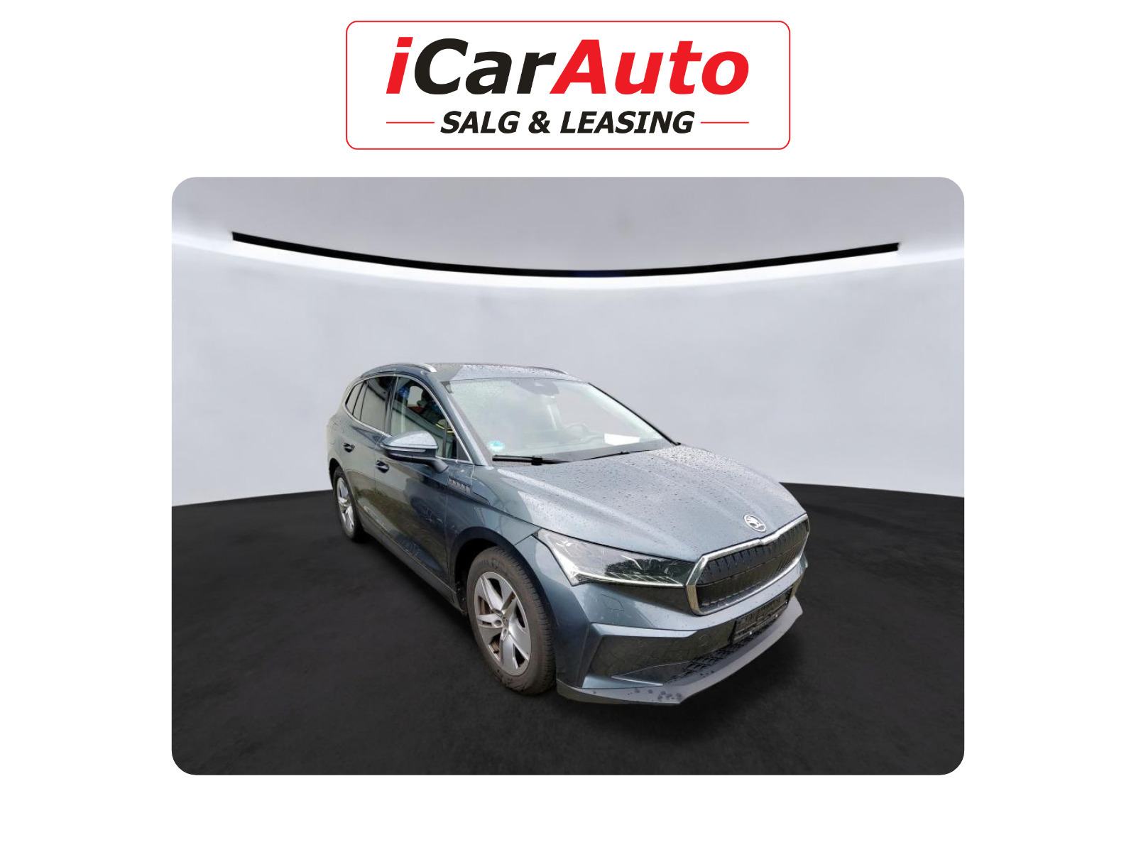 Grå Skoda Enyaq fra 2022