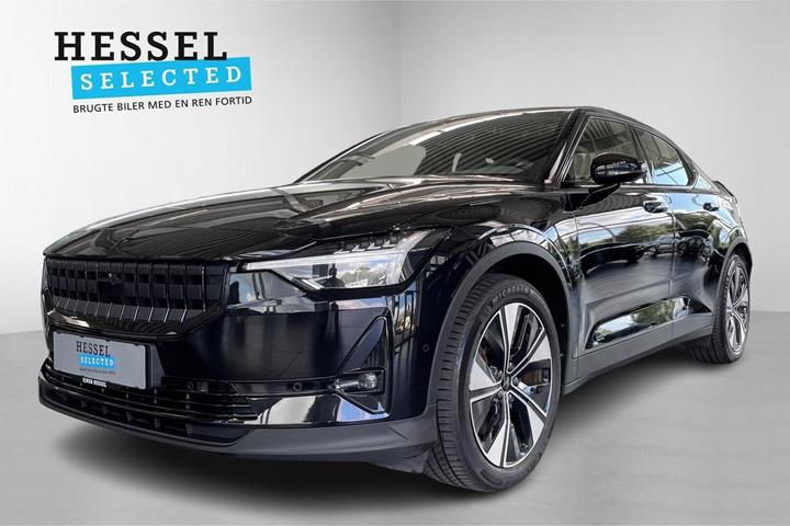 Sort Polestar 2 fra 2023 set udefra