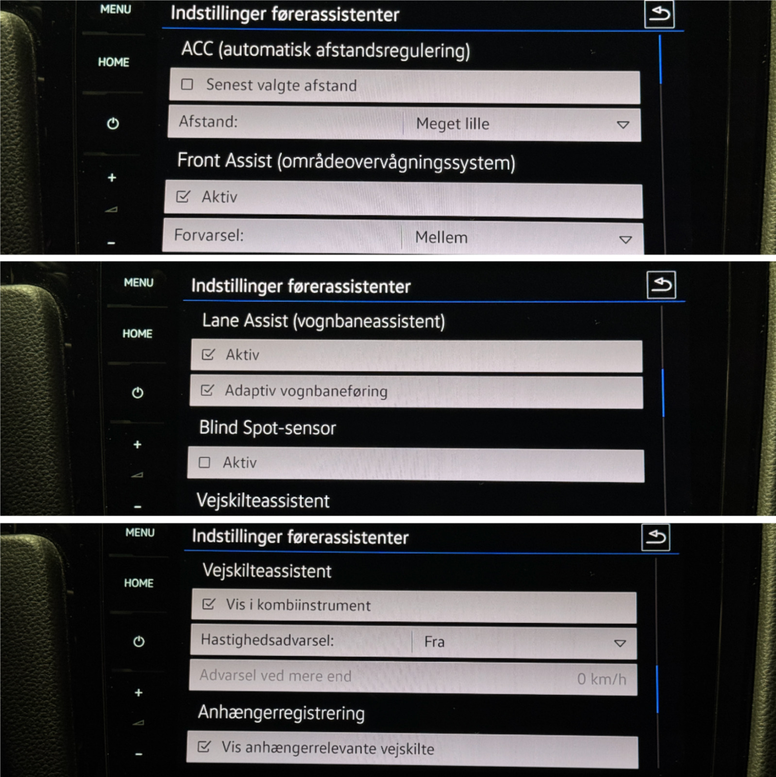 Grå VW Golf VII fra 2019