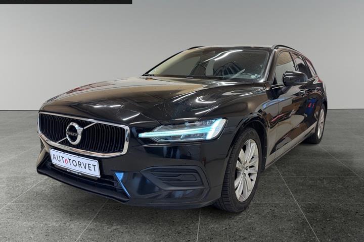 Sort Volvo V60 fra 2019 set udefra
