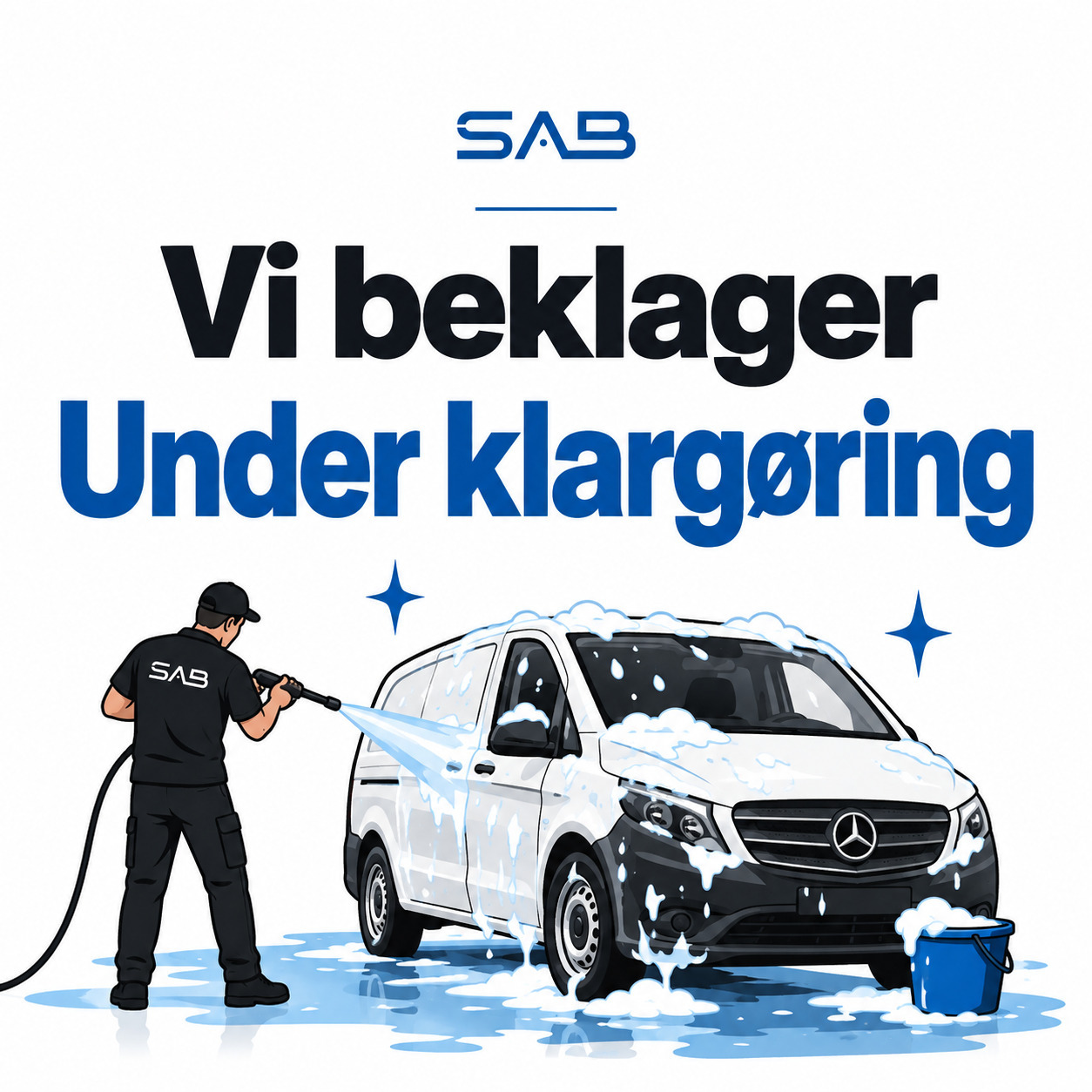 Hvid VW Transporter fra 2023
