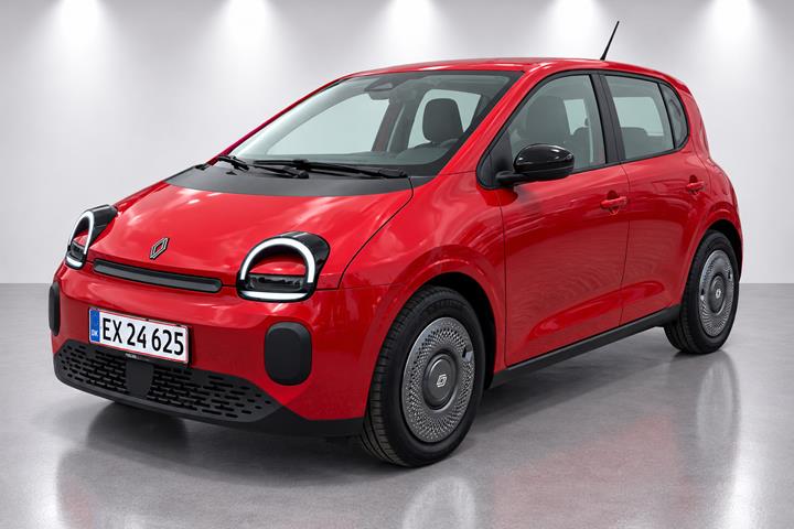 Rød Renault Twingo fra 2026 set udefra